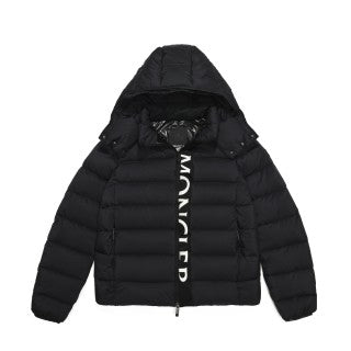 Piumino Moncler – Giacca Imbottita con Logo Verticale "Moncler" Bold