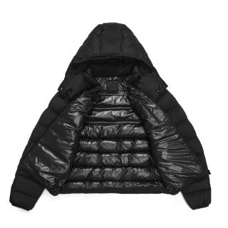 Piumino Moncler – Giacca Imbottita con Logo Verticale "Moncler" Bold