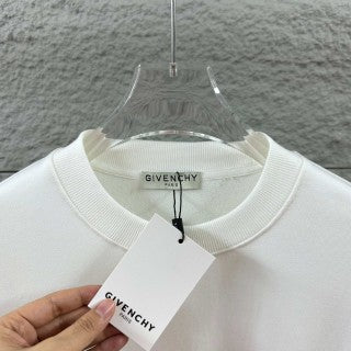 Felpa Givenchy Girocollo – Logo 4G Distressed in Rosso e Bianco