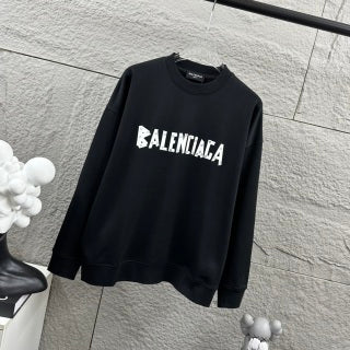 Felpa Balenciaga Oversize – Girocollo con Logo Graphic Black & White
