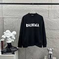 Felpa Balenciaga Oversize – Girocollo con Logo Graphic Black & White