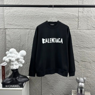 Felpa Balenciaga Oversize – Girocollo con Logo Graphic Black & White