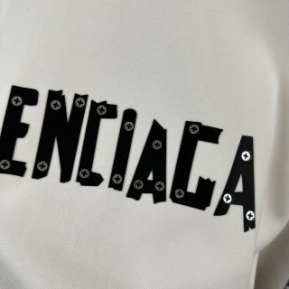 Felpa Balenciaga Oversize – Girocollo con Logo Graphic White & Black