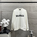 Felpa Balenciaga Oversize – Girocollo con Logo Graphic White & Black